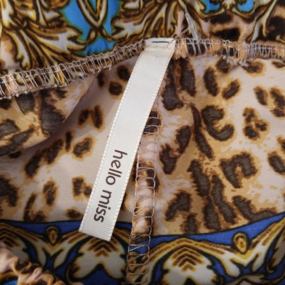 hello miss Palazzo Pants Cheetah Bandana Sz M - Picture 7 of 7